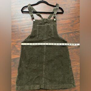 Corduroy Overall Dress Olive Green Size M